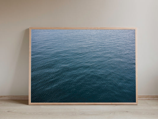 Fine art photography print featuring sea texture, available as wall art with framing options.